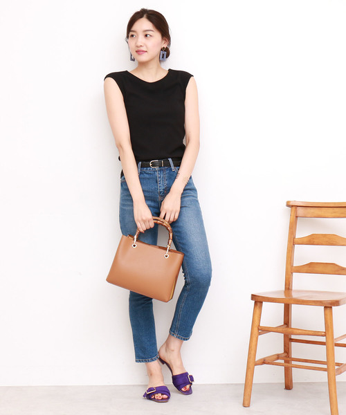 N.(N. Natural Beauty Basic)(エヌエヌナチュラルビューティーベーシック)の「◆スウェードバンブーハンドルトートバッグ(ハンドバッグ・レディース・ベージュ/ブラック/ブラウン系その他・FREE/フリ-)」の19枚目の写真