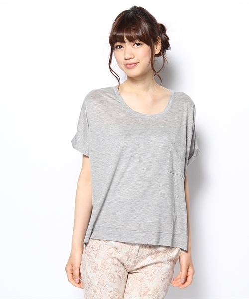 BEARDSLEY（ビアズリー）の「ユルTシャツ（Tシャツ/カットソー・レディース・ホワイト/グレー・FREE）」の7枚目の写真