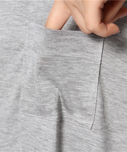 BEARDSLEY（ビアズリー）の「ユルTシャツ（Tシャツ/カットソー・レディース・ホワイト/グレー・FREE）」の6枚目の写真