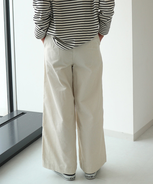 AMERICAN HOLIC(アメリカンホリック)の「ハイウエストコーデュロイワイドパンツ(その他パンツ・レディース・アイボリー/チャコールグレー/ブラック/グレイッシュベージュ/ブラウン/マスタード/カーキ/ブルー・SMALL/MEDIUM/LARGE)」の10枚目の写真