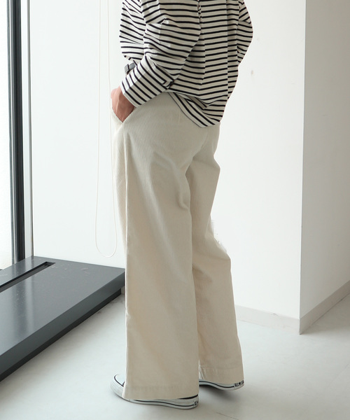AMERICAN HOLIC(アメリカンホリック)の「ハイウエストコーデュロイワイドパンツ(その他パンツ・レディース・アイボリー/チャコールグレー/ブラック/グレイッシュベージュ/ブラウン/マスタード/カーキ/ブルー・SMALL/MEDIUM/LARGE)」の11枚目の写真