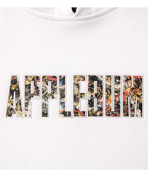 APPLEBUM(アップルバム)の「Action Painting Sweat Parka(パーカー・メンズ・ホワイト/ブラック・M/L/XL/XXL/S)」の5枚目の写真