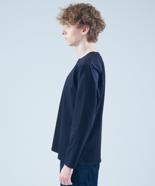 ABAHOUSE(アバハウス)の「コットン圧着クルーネックTシャツ(Tシャツ/カットソー・メンズ・グレー/ブラック/ホワイト・44/46/48)」の5枚目の写真