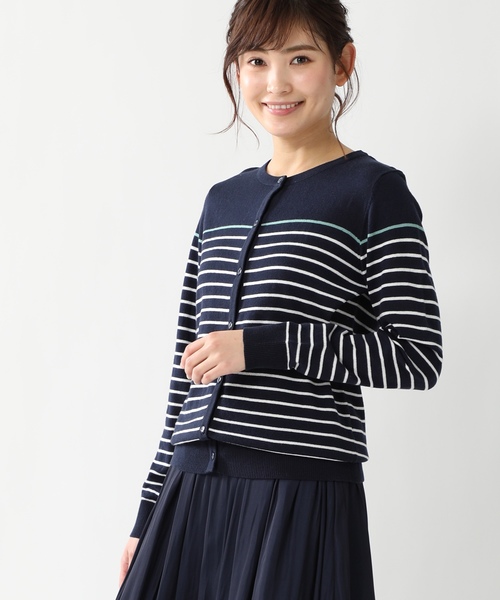 Honeys(ハニーズ)の「オーガニック綿カーデ(カーディガン)」|ブルー系その他