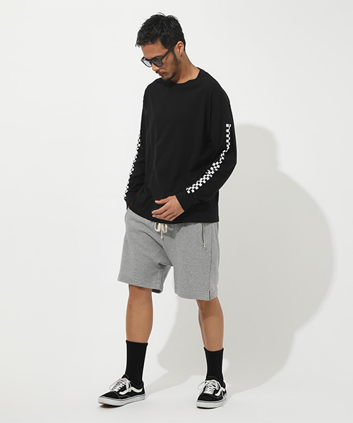 AZUL by moussy(アズールバイマウジー)の「CHECKER LONG SLEEVE T-SHIRT / チェッカーロングスリーブTシャツ(Tシャツ/カットソー・メンズ・ホワイト/ブラック・SMALL/MEDIUM/LARGE)」の8枚目の写真