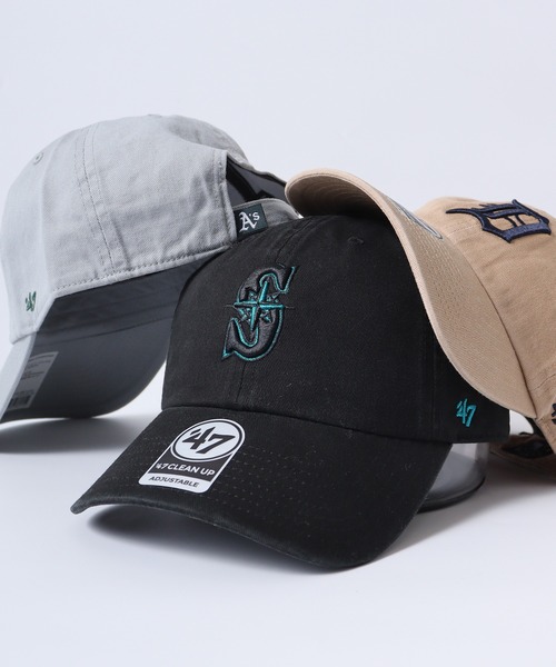 '47（フォーティーセブン）の「MLB公認 ’47BRAND CLEAN UP CAP クリーナップ BBキャップ（キャップ・メンズ・ブラック/レッド/ブルー系その他/ロイヤルブルー/ブルー系その他2/ブルー系その他3/カーキ/グレー系その他/グレー/ブラック系その他/ネイビー/ダークグリーン/ブラック系その他2・FREE）」の3枚目の写真