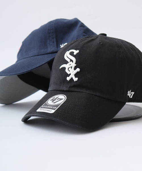 '47（フォーティーセブン）の「MLB公認 ’47BRAND CLEAN UP CAP クリーナップ BBキャップ（キャップ・メンズ・ブラック/レッド/ブルー系その他/ロイヤルブルー/ブルー系その他2/ブルー系その他3/カーキ/グレー系その他/グレー/ブラック系その他/ネイビー/ダークグリーン/ブラック系その他2・FREE）」の2枚目の写真