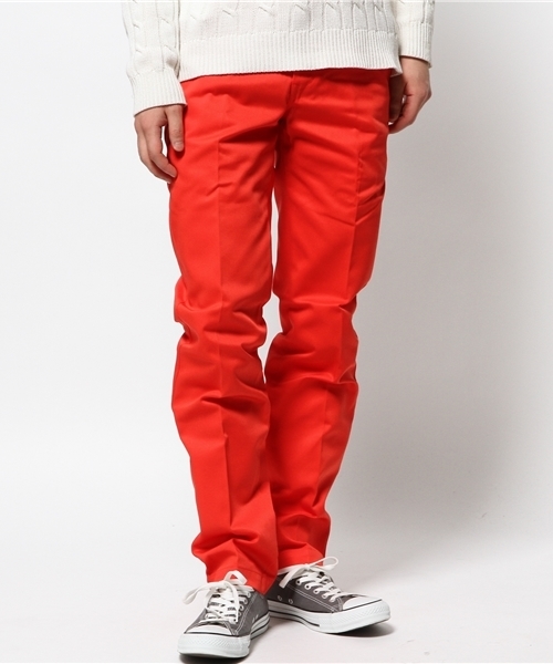 Dickies（ディッキーズ）の「WD1871　TCツイルエクストラスリムワークパンツ（チノパンツ・メンズ・ホワイト/ダークネイビー/ブラック/ヘザ－グレー/ベージュ/カーキ/マルーン/オレンジ系その他/モスグリーン/ブラウン/カーキオリーブ/スカイブルー/グリーン/ライトブラウン/ネイビー・36inch/28inch/34inch/32inch/30inch/29inch/33inch/31inch）」の15枚目の写真