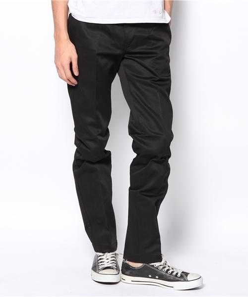 Dickies（ディッキーズ）の「WD1871　TCツイルエクストラスリムワークパンツ（チノパンツ・メンズ・ホワイト/ダークネイビー/ブラック/ヘザ－グレー/ベージュ/カーキ/マルーン/オレンジ系その他/モスグリーン/ブラウン/カーキオリーブ/スカイブルー/グリーン/ライトブラウン/ネイビー・36inch/28inch/34inch/32inch/30inch/29inch/33inch/31inch）」の3枚目の写真
