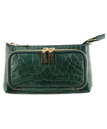 クロコダイルレザーショルダーバッグお財布ポシェット