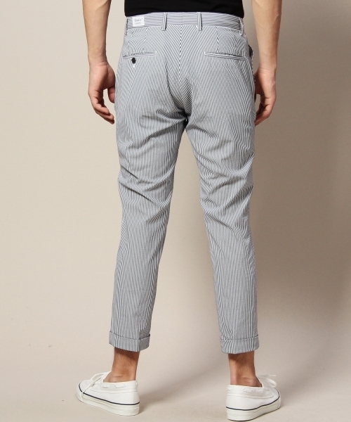 BEAUTY&YOUTH UNITED ARROWS（ビューティーアンドユースユナイテッドアローズ）の「BY シアーサッカー ノープリーツ アンクルパンツ（スラックス・メンズ・ネイビー/その他1・LARGE/X-LARGE/MEDIUM/SMALL）」の5枚目の写真