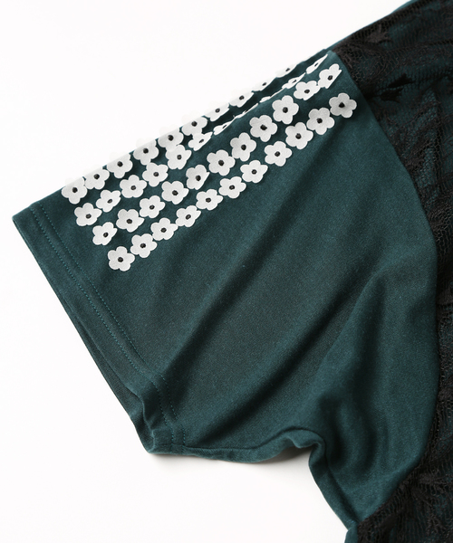 mame（マメ）の「TOPS（Tシャツ/カットソー・レディース・ブラック/グリーン・1）」の8枚目の写真