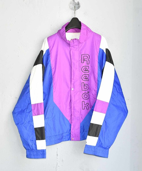 ナイロンジャケット ナイロンジャケット Reebok リーボック のファッション フルジップ Reebok リーボック フルジップ ナイロンジャケット 90s ジャケット アウター ヴィンテージ古着