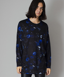 NO ID. | mlt2731-フラワー総柄BIGロンT(Tシャツ/カットソー)