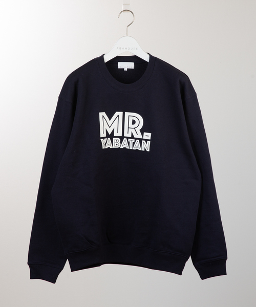 ABAHOUSE（アバハウス）の「【MrYabatan】クルーネック スウェット（スウェット・メンズ・ホワイト/ネイビー・44/46/48）」の2枚目の写真