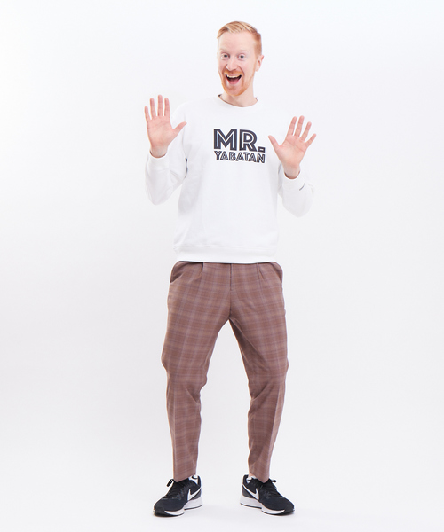 ABAHOUSE（アバハウス）の「【MrYabatan】クルーネック スウェット（スウェット・メンズ・ホワイト/ネイビー・44/46/48）」の3枚目の写真