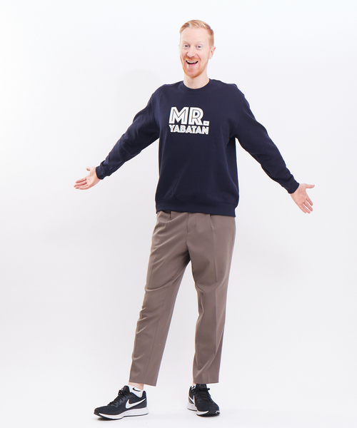 ABAHOUSE（アバハウス）の「【MrYabatan】クルーネック スウェット（スウェット・メンズ・ホワイト/ネイビー・44/46/48）」の11枚目の写真