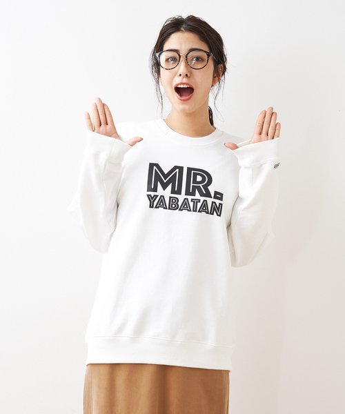 ABAHOUSE（アバハウス）の「【MrYabatan】クルーネック スウェット（スウェット・メンズ・ホワイト/ネイビー・44/46/48）」の12枚目の写真