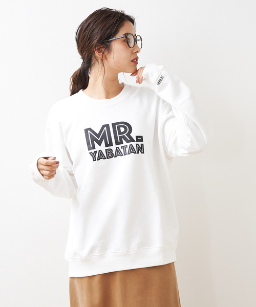 ABAHOUSE（アバハウス）の「【MrYabatan】クルーネック スウェット（スウェット・メンズ・ホワイト/ネイビー・44/46/48）」の13枚目の写真