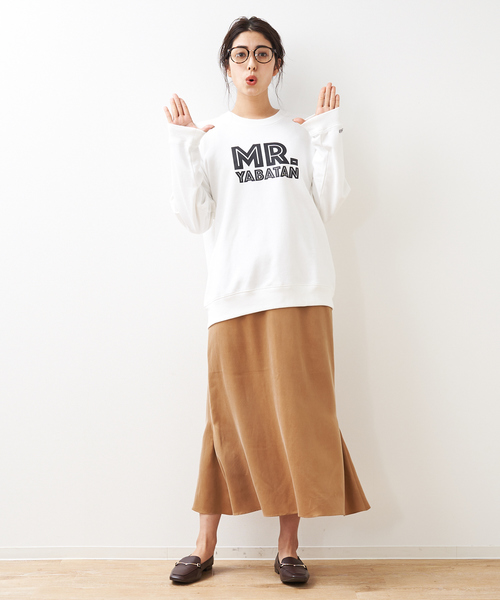 ABAHOUSE（アバハウス）の「【MrYabatan】クルーネック スウェット（スウェット・メンズ・ホワイト/ネイビー・44/46/48）」の15枚目の写真