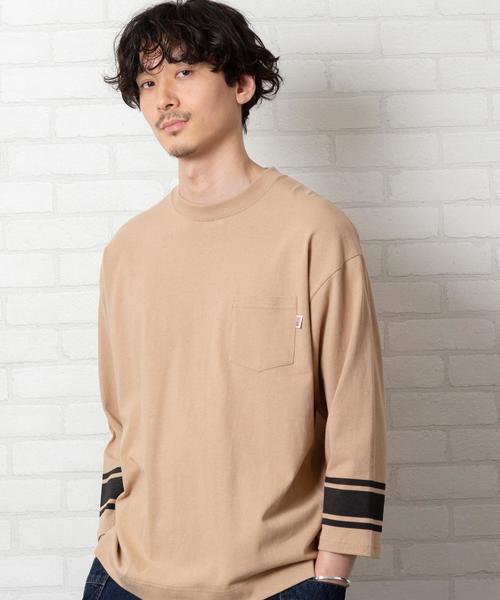 coen(コーエン)の「USAコットンフットボール7分袖ラインTシャツ#(Tシャツ/カットソー・メンズ・ベージュ/ホワイト/ブラック・X-LARGE/SMALL/LARGE/MEDIUM)」の15枚目の写真