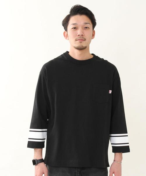 coen(コーエン)の「USAコットンフットボール7分袖ラインTシャツ#(Tシャツ/カットソー・メンズ・ベージュ/ホワイト/ブラック・X-LARGE/SMALL/LARGE/MEDIUM)」の5枚目の写真