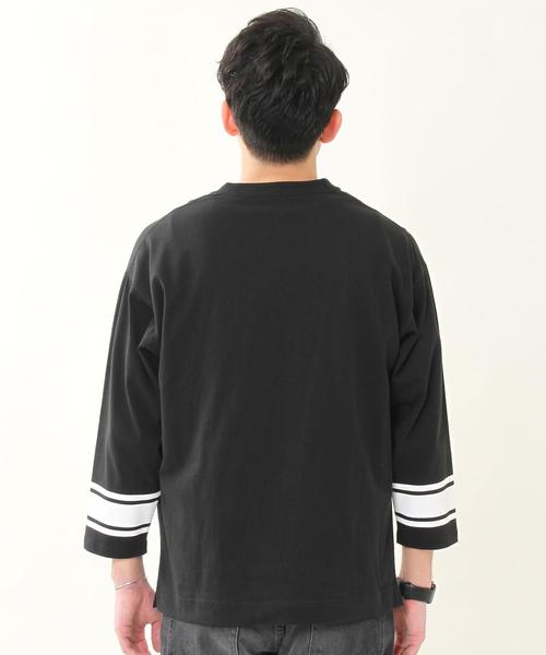 coen(コーエン)の「USAコットンフットボール7分袖ラインTシャツ#(Tシャツ/カットソー・メンズ・ベージュ/ホワイト/ブラック・X-LARGE/SMALL/LARGE/MEDIUM)」の13枚目の写真