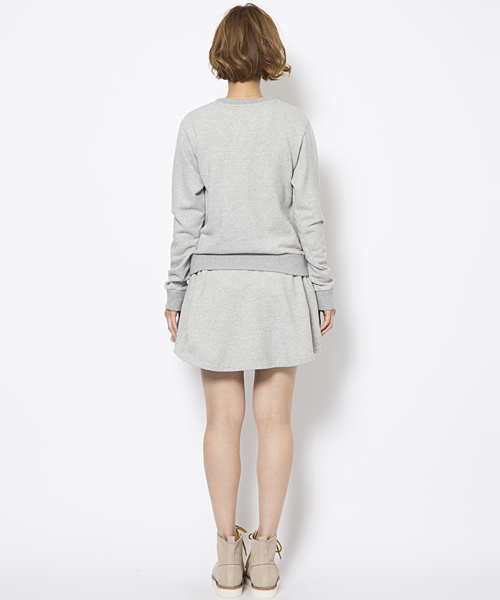 X-girl(エックスガール)の「SWEAT LAYERED DRESS(ワンピース・レディース・ホワイト/ブラック/アッシュ・1/2)」の7枚目の写真