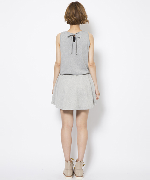 X-girl(エックスガール)の「SWEAT LAYERED DRESS(ワンピース・レディース・ホワイト/ブラック/アッシュ・1/2)」の10枚目の写真