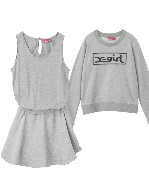 X-girl(エックスガール)の「SWEAT LAYERED DRESS(ワンピース・レディース・ホワイト/ブラック/アッシュ・1/2)」の11枚目の写真