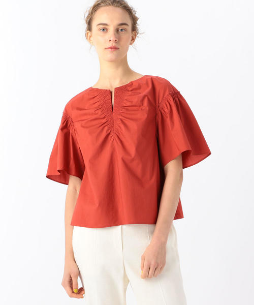 BALLSEY（ボールジィ）の「コットンタイプライター シャーリングブラウス（シャツ/ブラウス・レディース・ホワイト/ライトブルー/ブラック/レッド・36）」の13枚目の写真