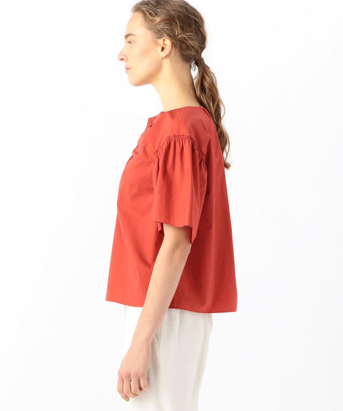 BALLSEY（ボールジィ）の「コットンタイプライター シャーリングブラウス（シャツ/ブラウス・レディース・ホワイト/ライトブルー/ブラック/レッド・36）」の14枚目の写真