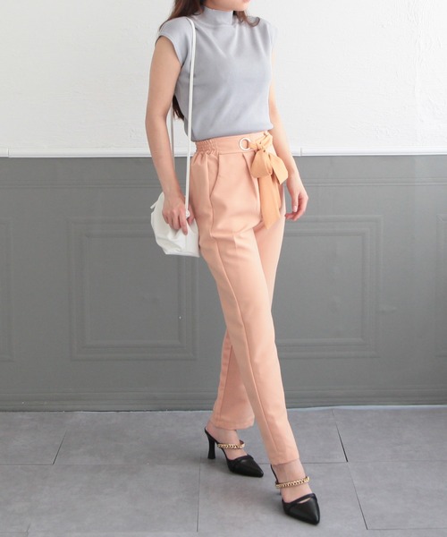 Julia Boutique（ジュリアブティック）の「ハイネックフレンチスリーブニットトップス/510597H（ニット/セーター・レディース・ホワイト/ブラック/ベージュ/レッド/モカ/ネイビー/グレー・ONE）」の10枚目の写真