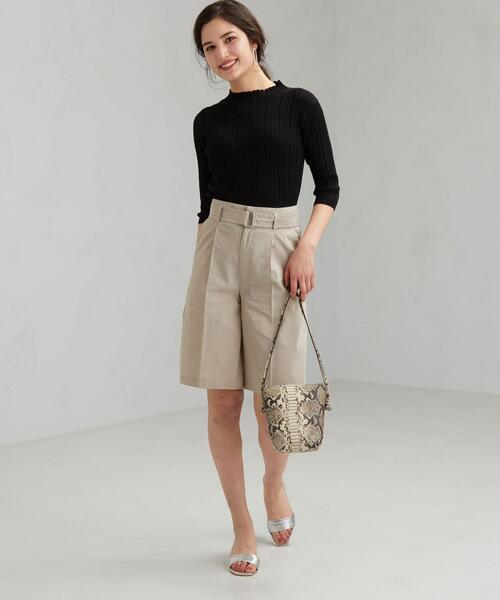 green label relaxing（グリーンレーベルリラクシング）の「[手洗い可能] FFC ランダム リブ ハイネック プルオーバー ニット（ニット/セーター・レディース・ライトブルー/ベージュ/ブラック/ダークブラウン・FREE）」の8枚目の写真