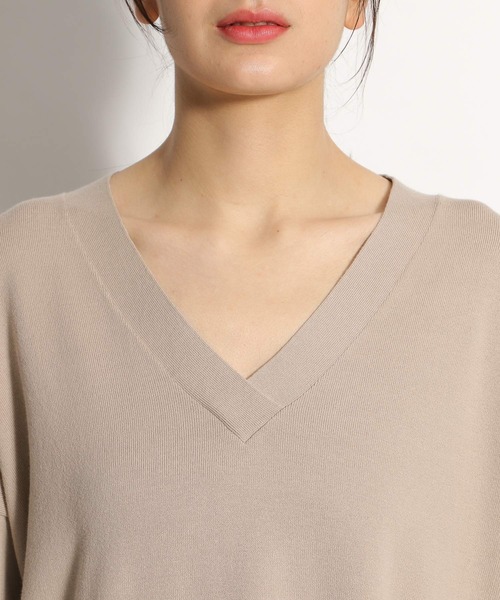 niko and...（ニコアンド）の「スーピママキシニットワンピース（ワンピース・レディース・ブラック/ベージュ/キャメル・MEDIUM/LARGE）」の8枚目の写真