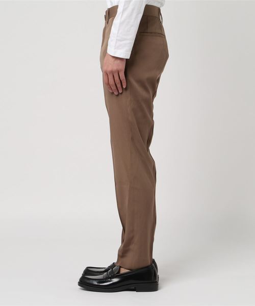 MAISON SPECIAL（メゾンスペシャル）の「ESWOOL/エスウール トロピカルテーパードスラックス 【MAISON SPECIAL/メゾンスペシャル】■セットアップ対応■（スラックス・メンズ・ブラウン/モスグリーン/ダークブラック・44/46/48）」の5枚目の写真