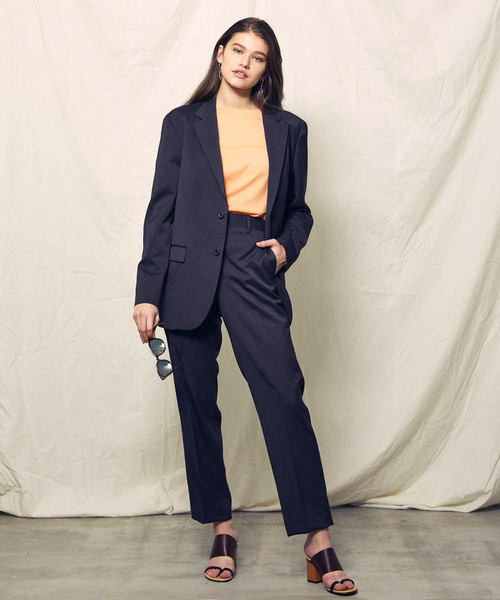 MAISON SPECIAL（メゾンスペシャル）の「ESWOOL/エスウール トロピカルテーパードスラックス 【MAISON SPECIAL/メゾンスペシャル】■セットアップ対応■（スラックス・メンズ・ブラウン/モスグリーン/ダークブラック・44/46/48）」の14枚目の写真