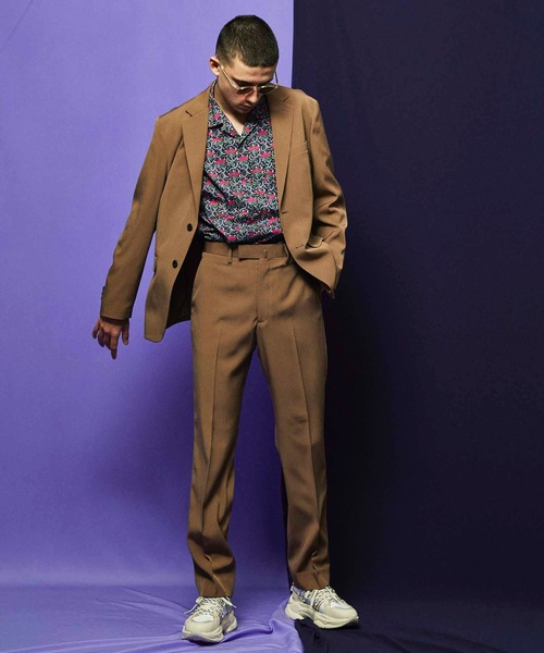 MAISON SPECIAL（メゾンスペシャル）の「ESWOOL/エスウール トロピカルテーパードスラックス 【MAISON SPECIAL/メゾンスペシャル】■セットアップ対応■（スラックス・メンズ・ブラウン/モスグリーン/ダークブラック・44/46/48）」の7枚目の写真