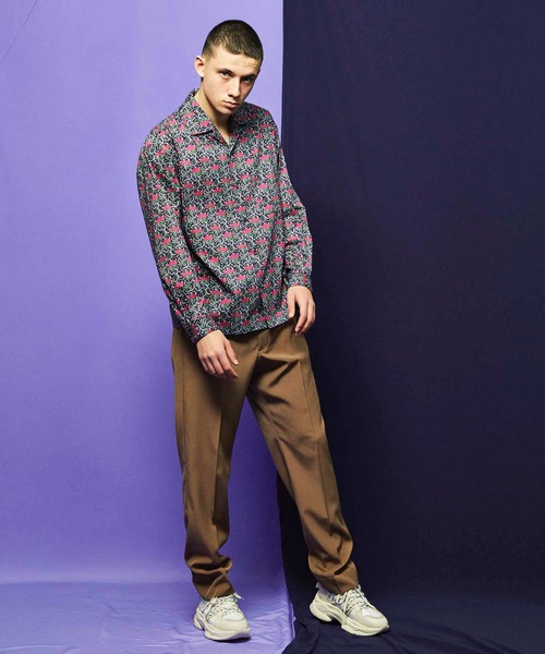 MAISON SPECIAL（メゾンスペシャル）の「ESWOOL/エスウール トロピカルテーパードスラックス 【MAISON SPECIAL/メゾンスペシャル】■セットアップ対応■（スラックス・メンズ・ブラウン/モスグリーン/ダークブラック・44/46/48）」の8枚目の写真