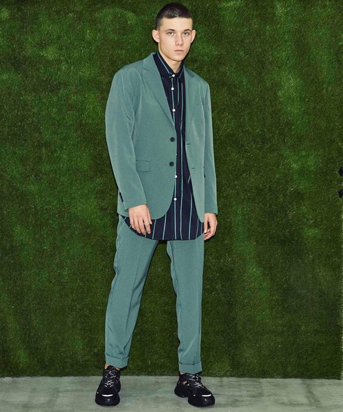 MAISON SPECIAL（メゾンスペシャル）の「ESWOOL/エスウール トロピカルテーパードスラックス 【MAISON SPECIAL/メゾンスペシャル】■セットアップ対応■（スラックス・メンズ・ブラウン/モスグリーン/ダークブラック・44/46/48）」の13枚目の写真