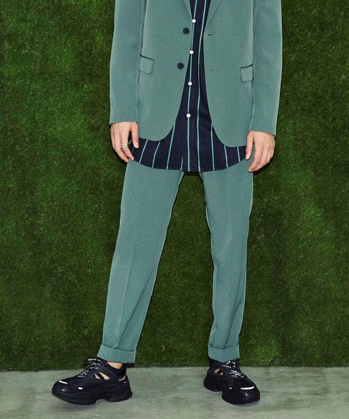 MAISON SPECIAL（メゾンスペシャル）の「ESWOOL/エスウール トロピカルテーパードスラックス 【MAISON SPECIAL/メゾンスペシャル】■セットアップ対応■（スラックス・メンズ・ブラウン/モスグリーン/ダークブラック・44/46/48）」の10枚目の写真