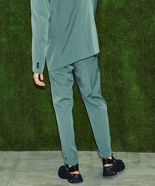 MAISON SPECIAL（メゾンスペシャル）の「ESWOOL/エスウール トロピカルテーパードスラックス 【MAISON SPECIAL/メゾンスペシャル】■セットアップ対応■（スラックス・メンズ・ブラウン/モスグリーン/ダークブラック・44/46/48）」の9枚目の写真