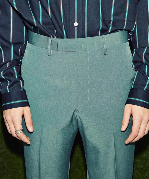 MAISON SPECIAL（メゾンスペシャル）の「ESWOOL/エスウール トロピカルテーパードスラックス 【MAISON SPECIAL/メゾンスペシャル】■セットアップ対応■（スラックス・メンズ・ブラウン/モスグリーン/ダークブラック・44/46/48）」の11枚目の写真