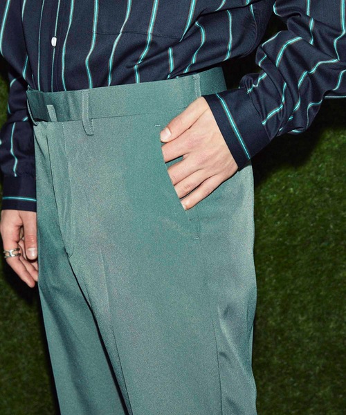 MAISON SPECIAL（メゾンスペシャル）の「ESWOOL/エスウール トロピカルテーパードスラックス 【MAISON SPECIAL/メゾンスペシャル】■セットアップ対応■（スラックス・メンズ・ブラウン/モスグリーン/ダークブラック・44/46/48）」の15枚目の写真