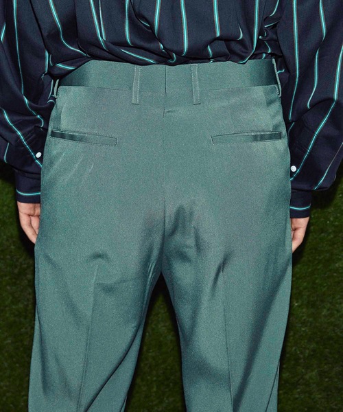 MAISON SPECIAL（メゾンスペシャル）の「ESWOOL/エスウール トロピカルテーパードスラックス 【MAISON SPECIAL/メゾンスペシャル】■セットアップ対応■（スラックス・メンズ・ブラウン/モスグリーン/ダークブラック・44/46/48）」の6枚目の写真