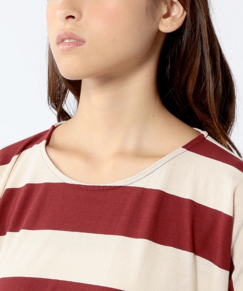 Another Edition（アナザーエディション）の「AE DROP SHLD BOR LSL ◆（Tシャツ/カットソー・レディース・ブラック/ワインレッド/ネイビー・フリー）」の9枚目の写真