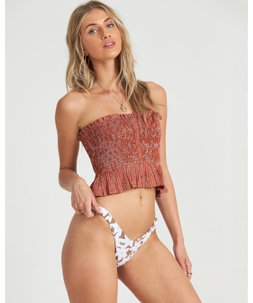 BILLABONG(ビラボン)の「BILLABONG レディース WELL GROUNDED チューブトップ/ビラボン(チューブトップ・レディース・ブラウン/ブルー系その他・MEDIUM)」の3枚目の写真