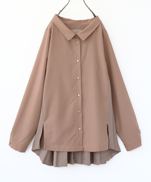 n'OrLABEL(ノアールレーベル)の「バックプリーツシャツ(シャツ/ブラウス・レディース・ブラック/オフホワイト/スモークピンク/ピンクベージュ・1/2)」の3枚目の写真