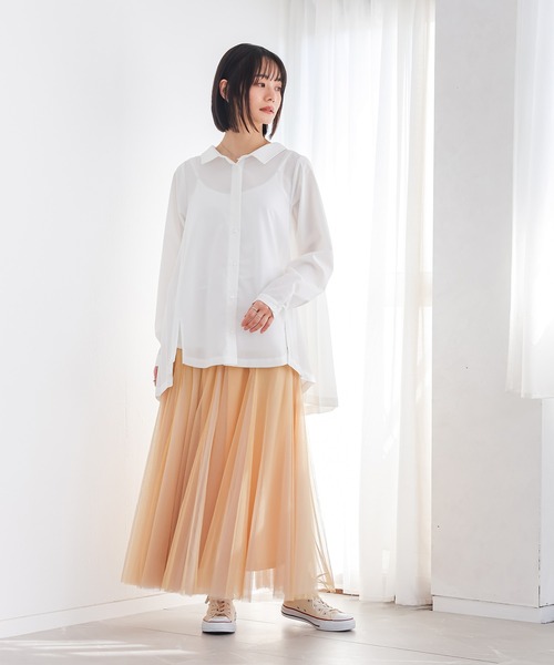 n'OrLABEL(ノアールレーベル)の「バックプリーツシャツ(シャツ/ブラウス・レディース・ブラック/オフホワイト/スモークピンク/ピンクベージュ・1/2)」の16枚目の写真