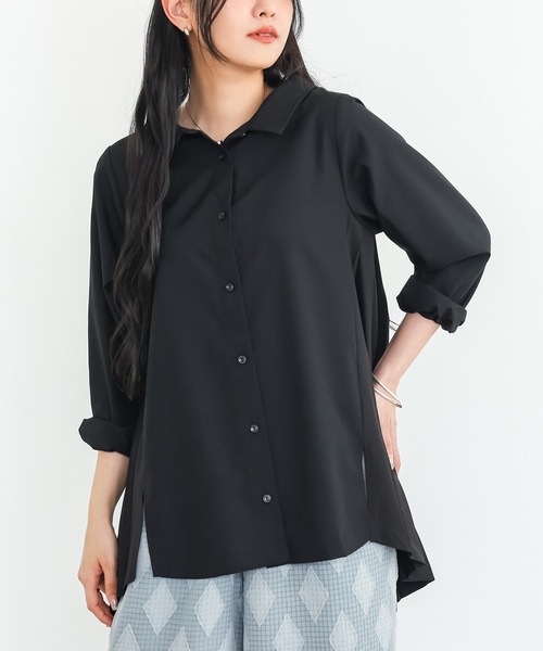 n'OrLABEL(ノアールレーベル)の「バックプリーツシャツ(シャツ/ブラウス・レディース・ブラック/オフホワイト/スモークピンク/ピンクベージュ・1/2)」の22枚目の写真